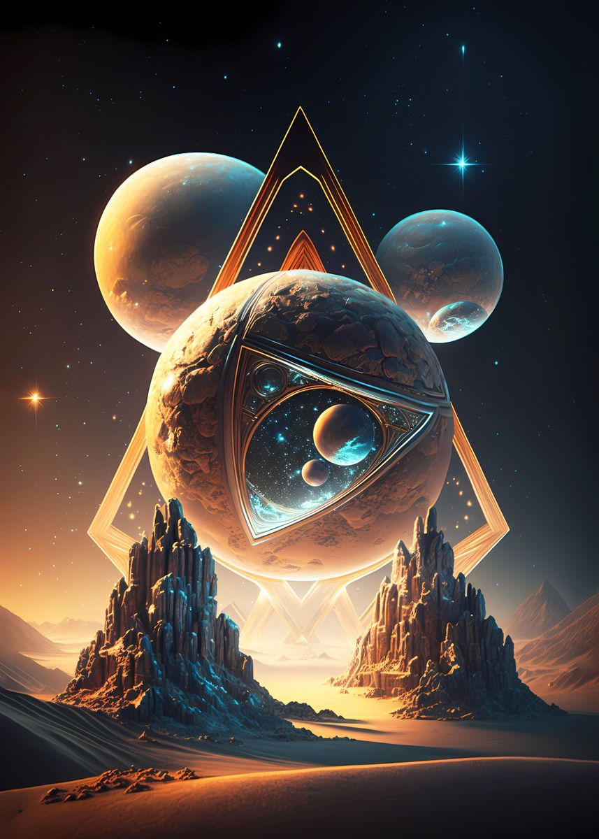 'Sanctuary Alien Landscape' Poster, picture, metal print, paint by ...
