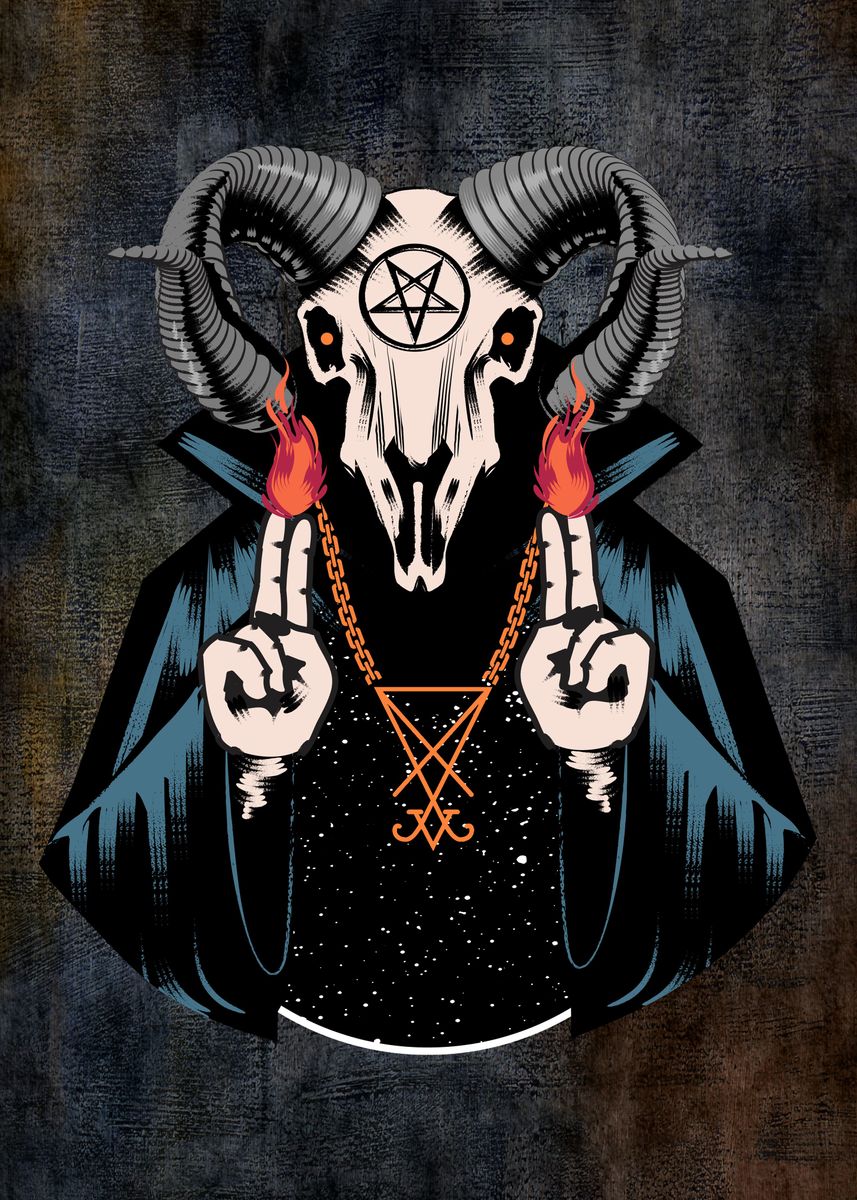 'Baphomet' Poster, Picture, Metal Print, Paint By NIZAM KHAN | Displate