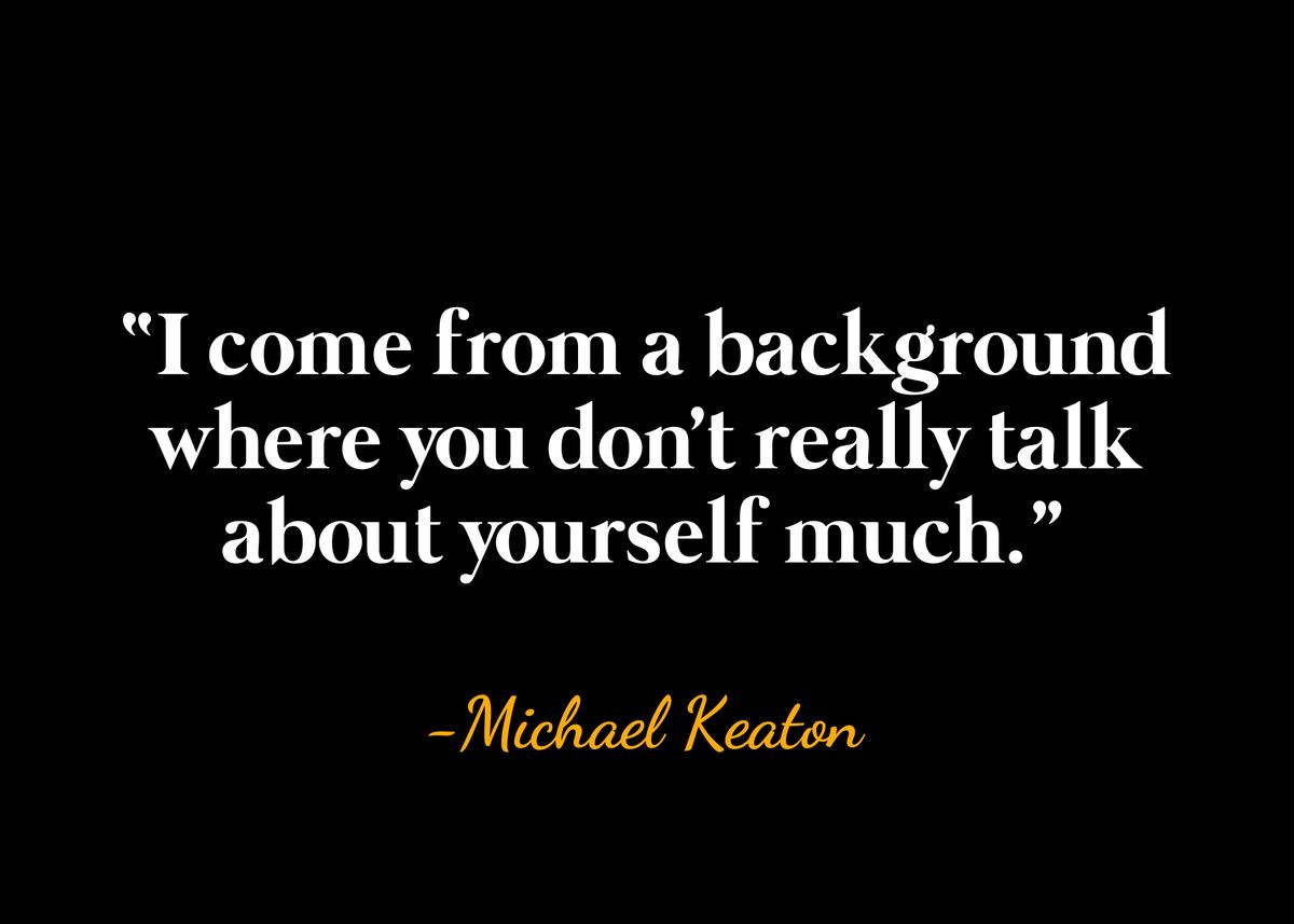 'Michael Keaton Quote ' Poster by KAZE | Displate