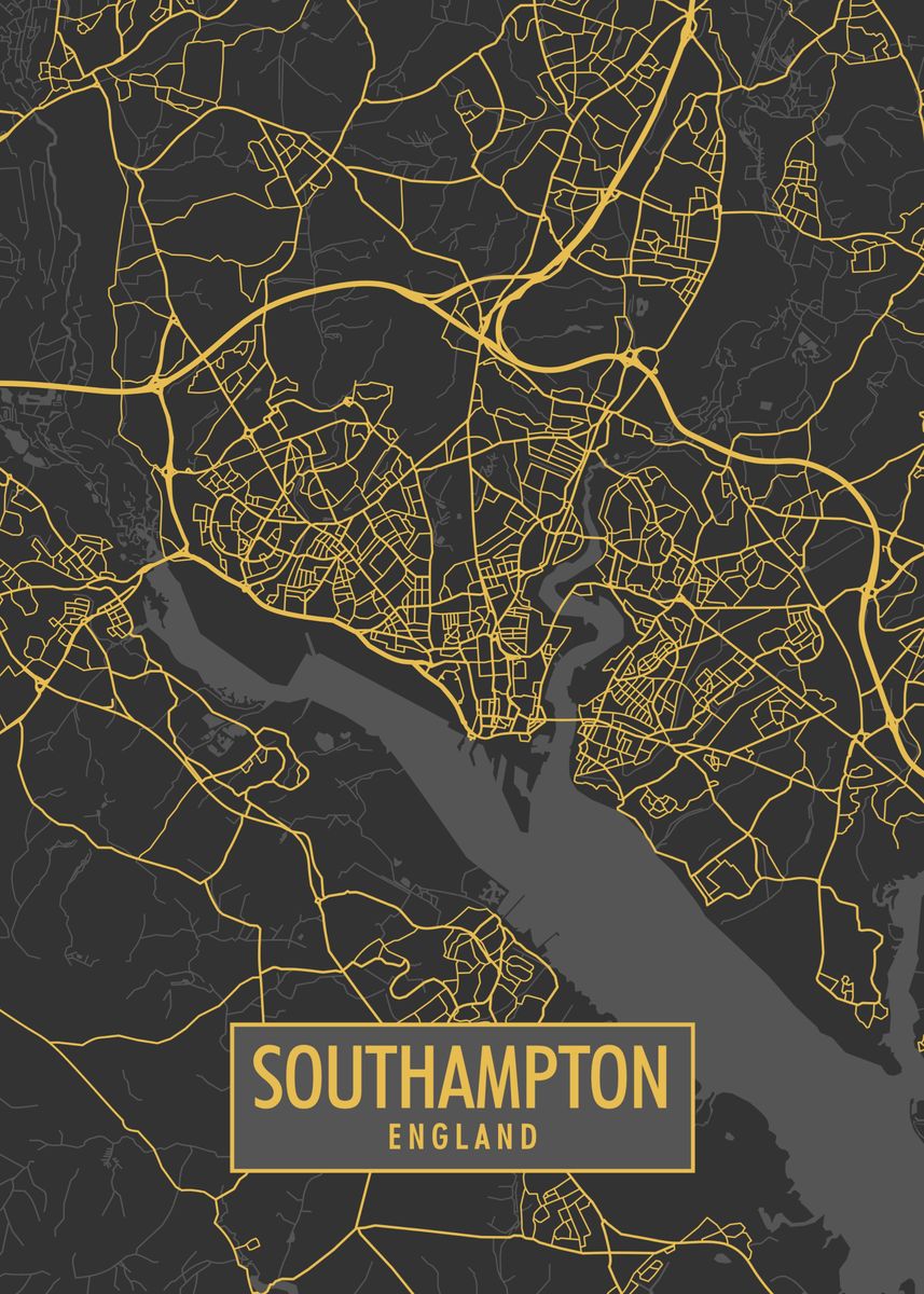 'Southampton' Poster, picture, metal print, paint by Miracle Studio ...