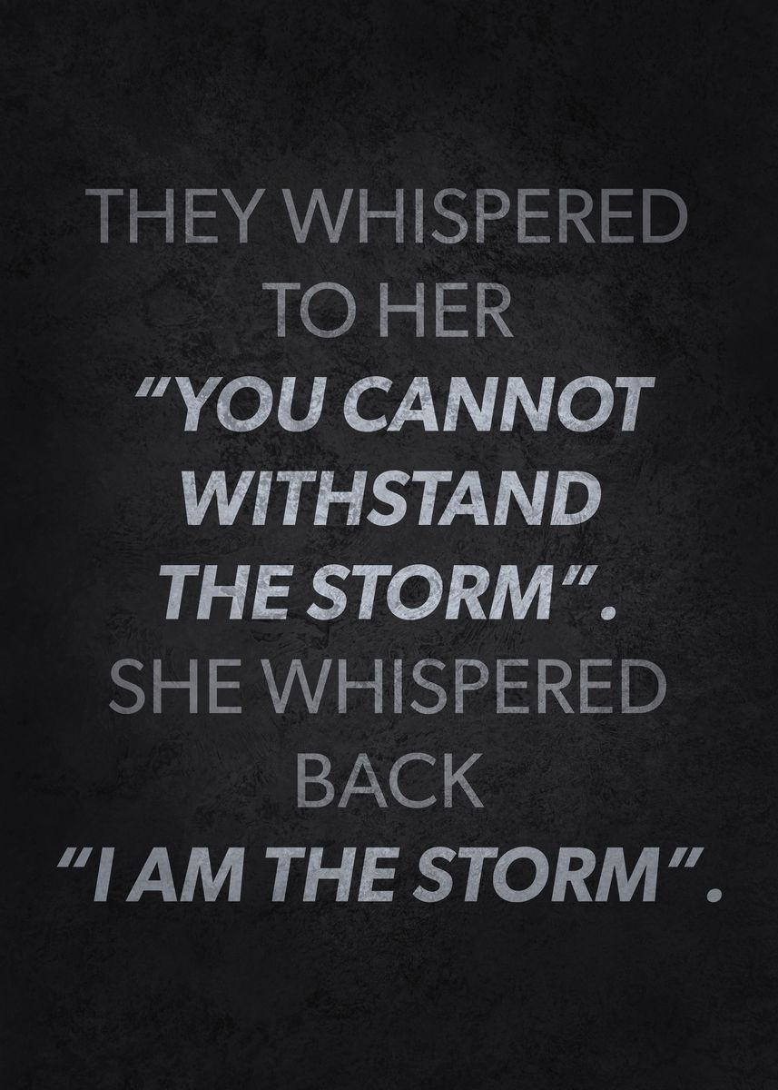 'I AM The Storm Girl Power' Poster, picture, metal print, paint by CHAN ...