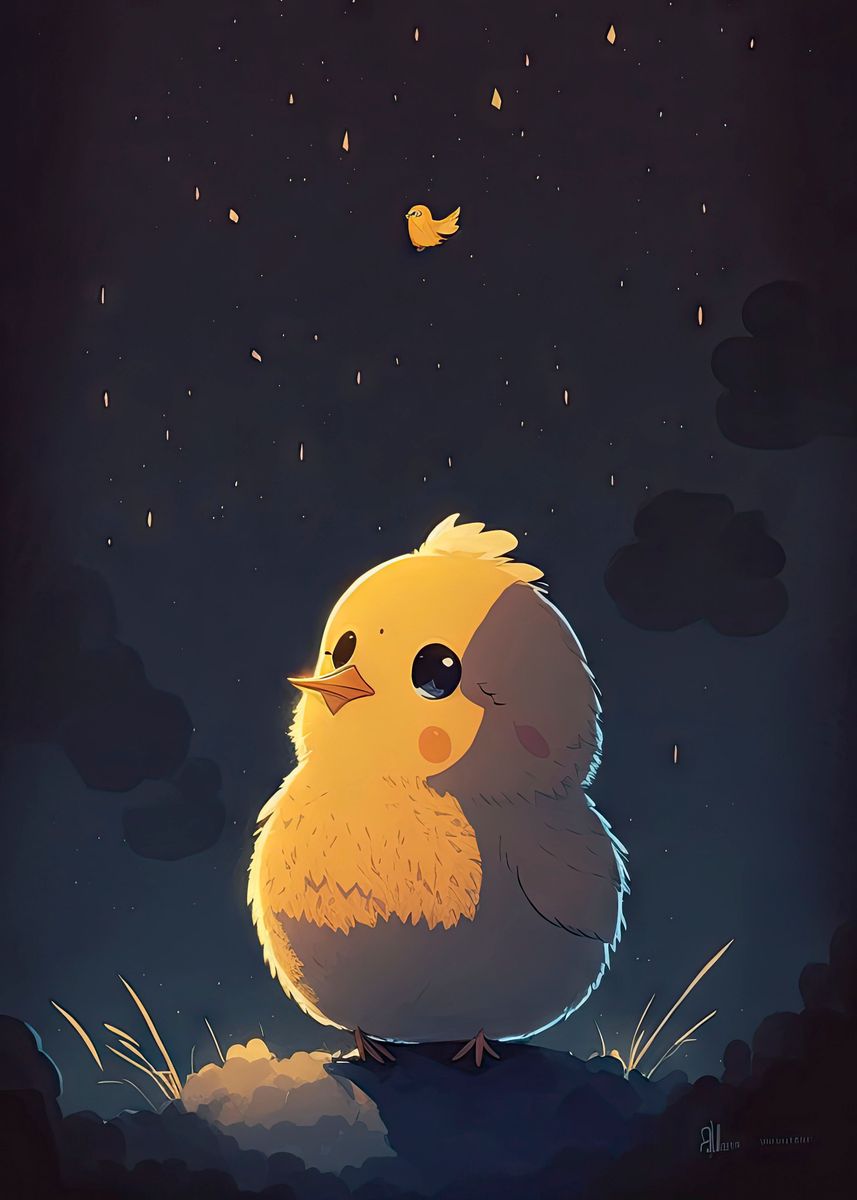 'Dream Big Little Chick' Poster, picture, metal print, paint by Stephen ...