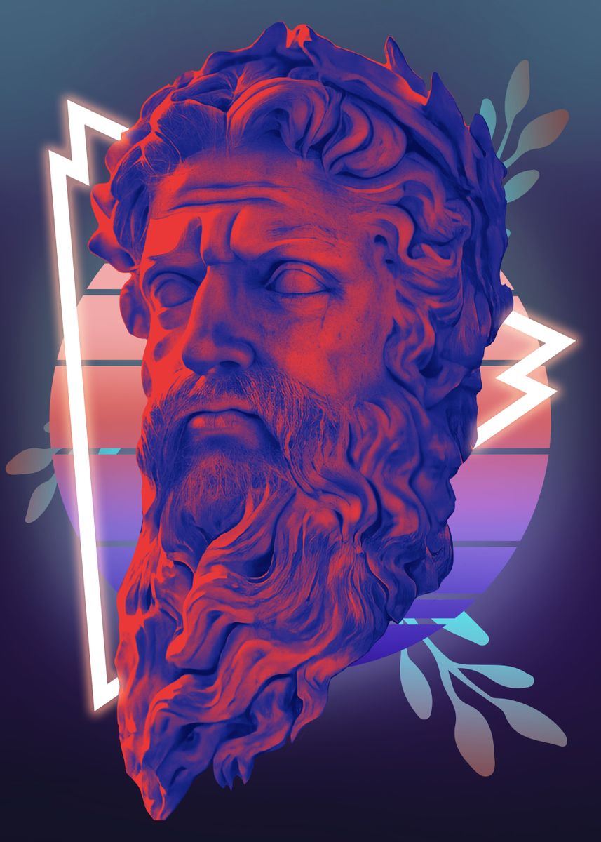 'Greek Statue Vaporwave' Poster by Atanas Popovski Displate
