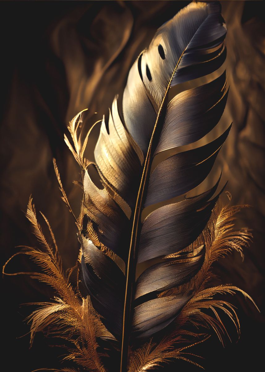 'rare feathers of a phoenix' Poster, picture, metal print, paint by ...