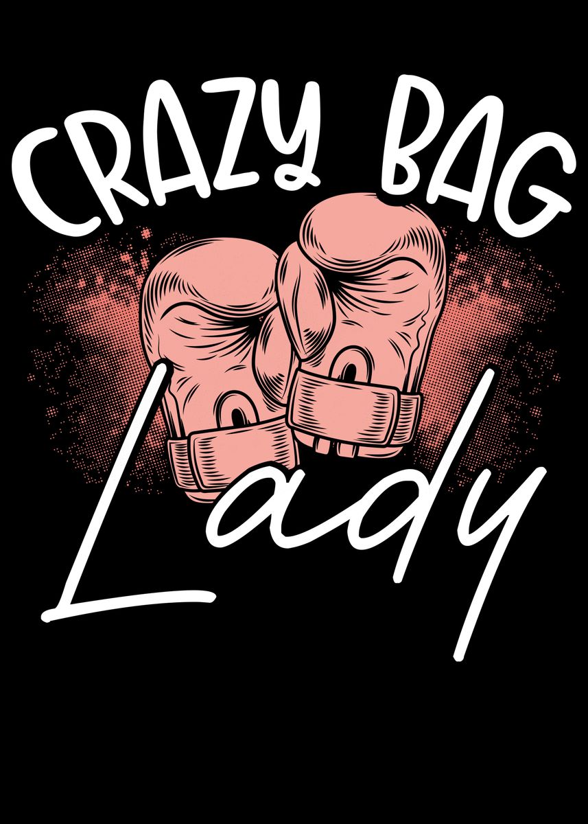 'Crazy bag lady' Poster, picture, metal print, paint by BeMi Displate