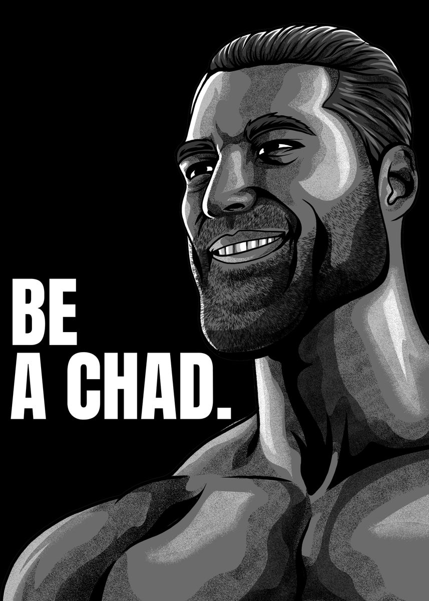 Giga Chad Meme Poster Picture Metal Print Paint By Mikhaila Poster