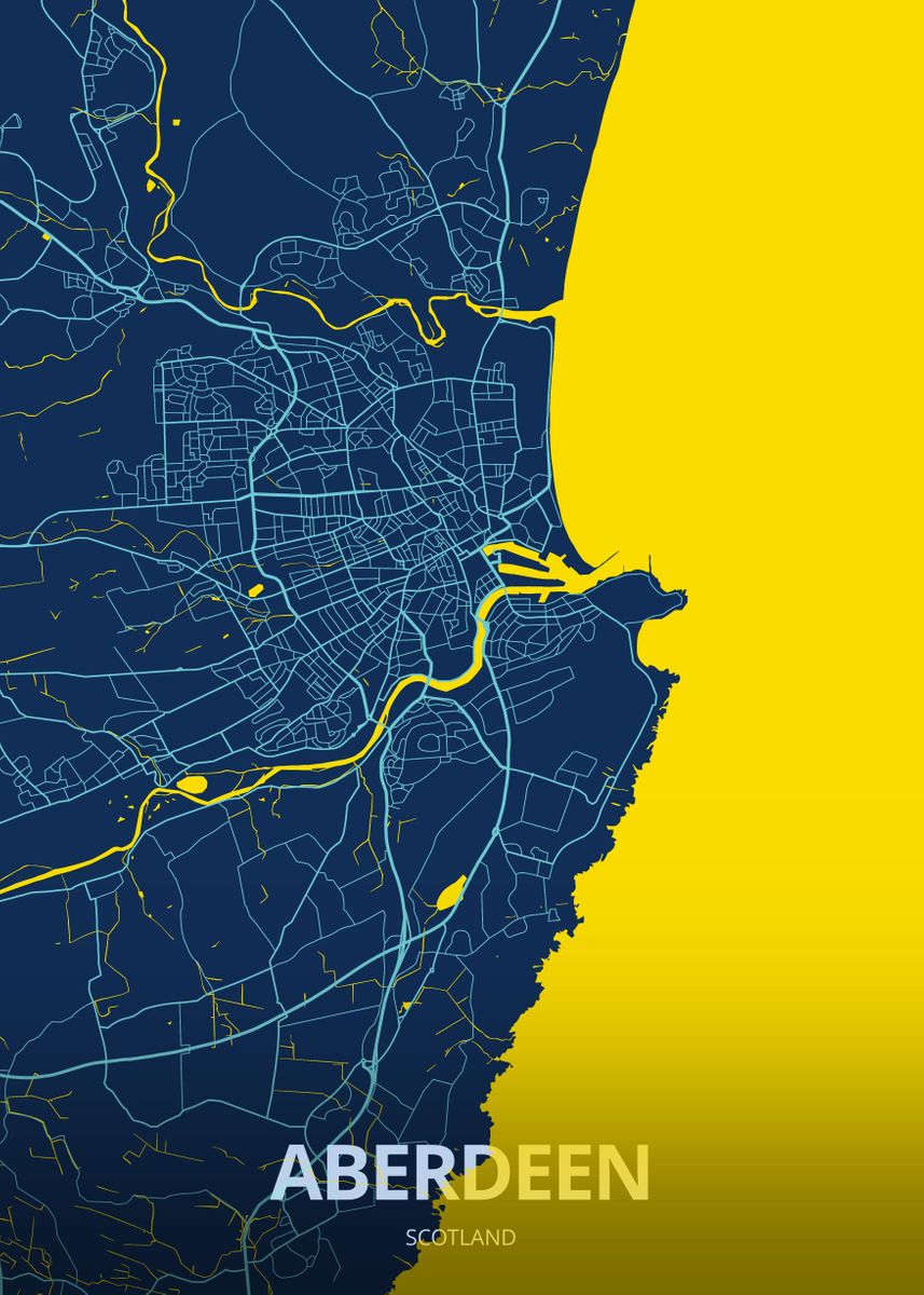 'ABERDEEN' Poster, picture, metal print, paint by CRAFTSSSTUDIO Displate