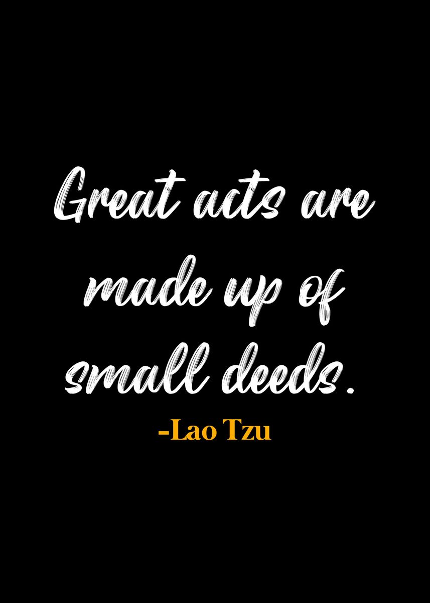 'Lao Tzu Quote ' Poster, picture, metal print, paint by KAZE | Displate
