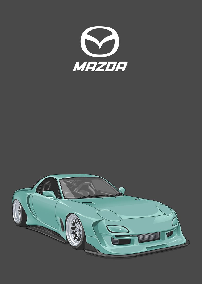 'mazda rx 7 mint' Poster, picture, metal print, paint by capture art ...