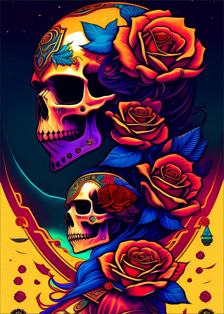 Skull 24 Poster By Michael Landsberger Displate   1326c2892023823131479dfe6ca4da3f 3b1c844beeb2a7e8edfcb584bee4c9de 