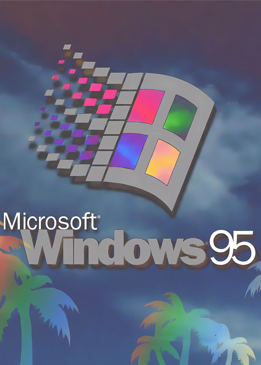 'Microsoft Windows 95' Poster, picture, metal print, paint by Lunaxys Artwork  Displate