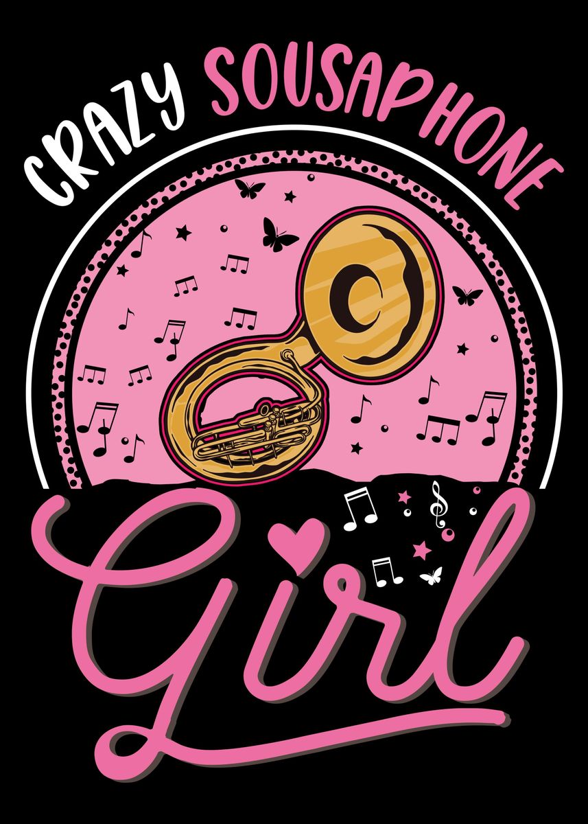 'Crazy Sousaphone Girl' Poster by FavoritePlates Displate