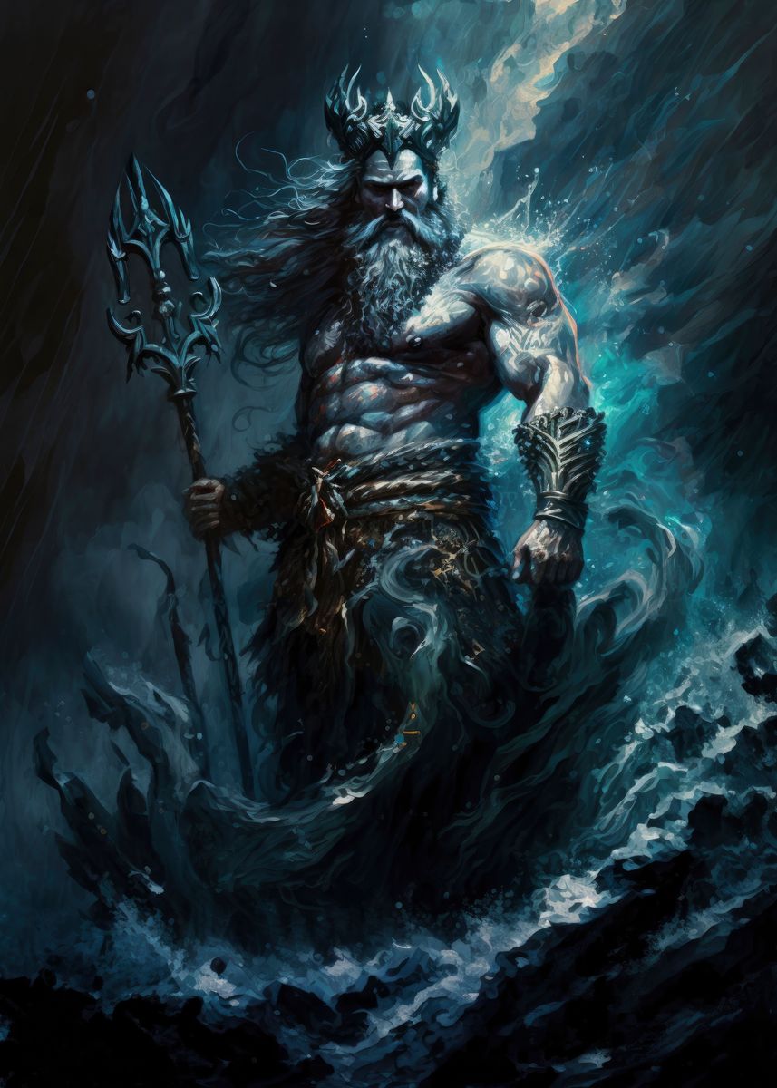'Poseidon' Poster by KyzArt | Displate