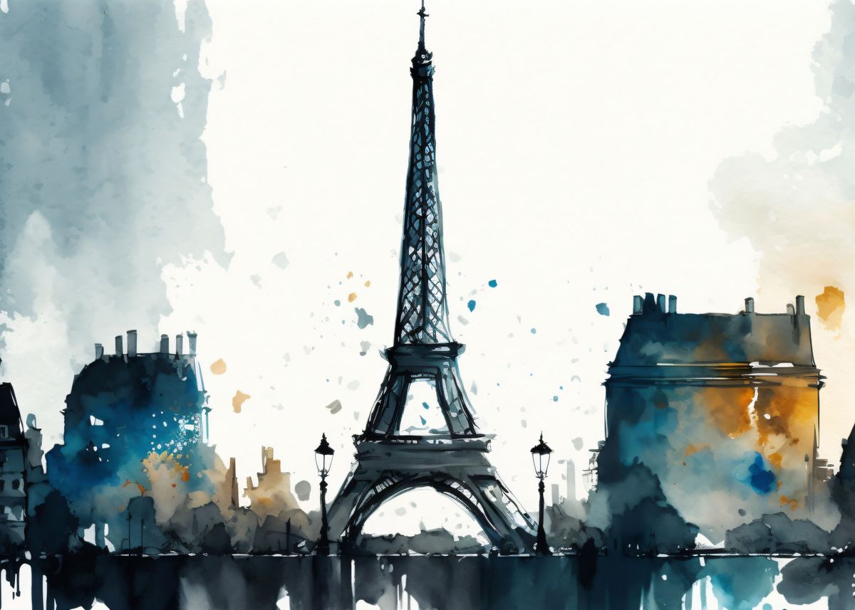  the Eifell Tower Paris Poster By Marc Kunze Displate