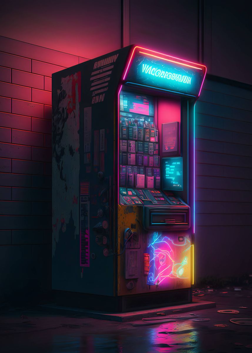 'NFT Vending Machine' Poster, picture, metal print, paint by