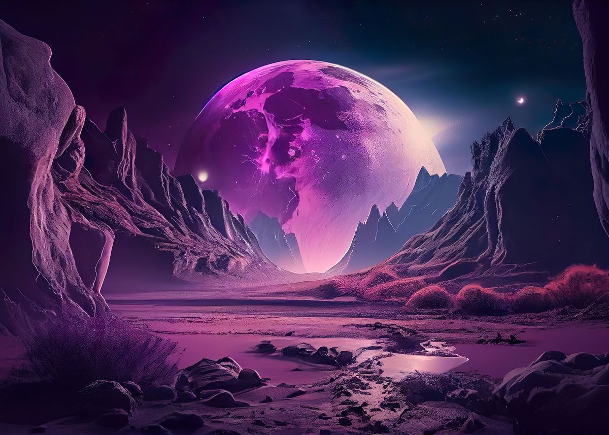 'Purple Wasteland' Poster by Ilyrin | Displate