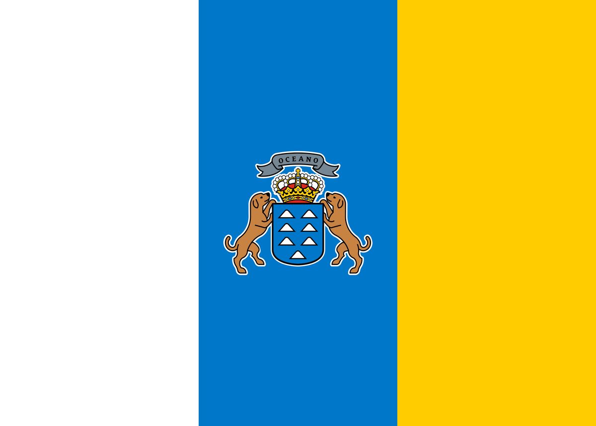 Drapeau Fuerteventura 90x60cm - De Fuerteventura - Iles