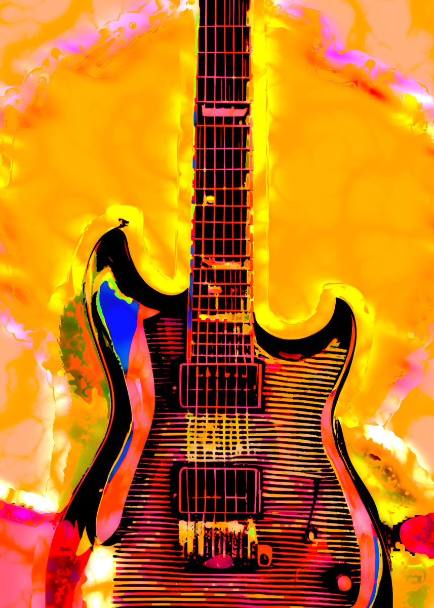 'ESP guitar hero' Poster by Marek Czelejewski Displate
