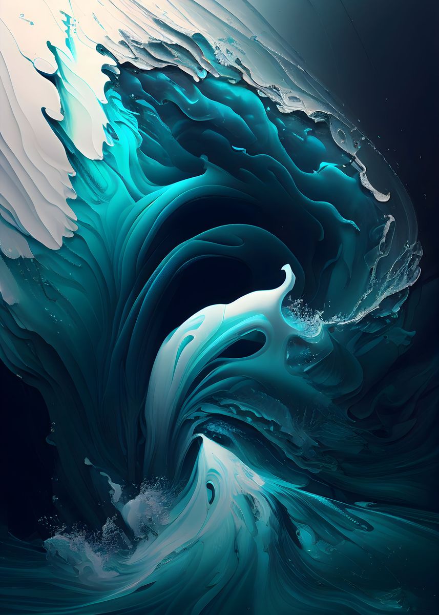 'Abstract Waves' Poster by Jai Kingsdale | Displate