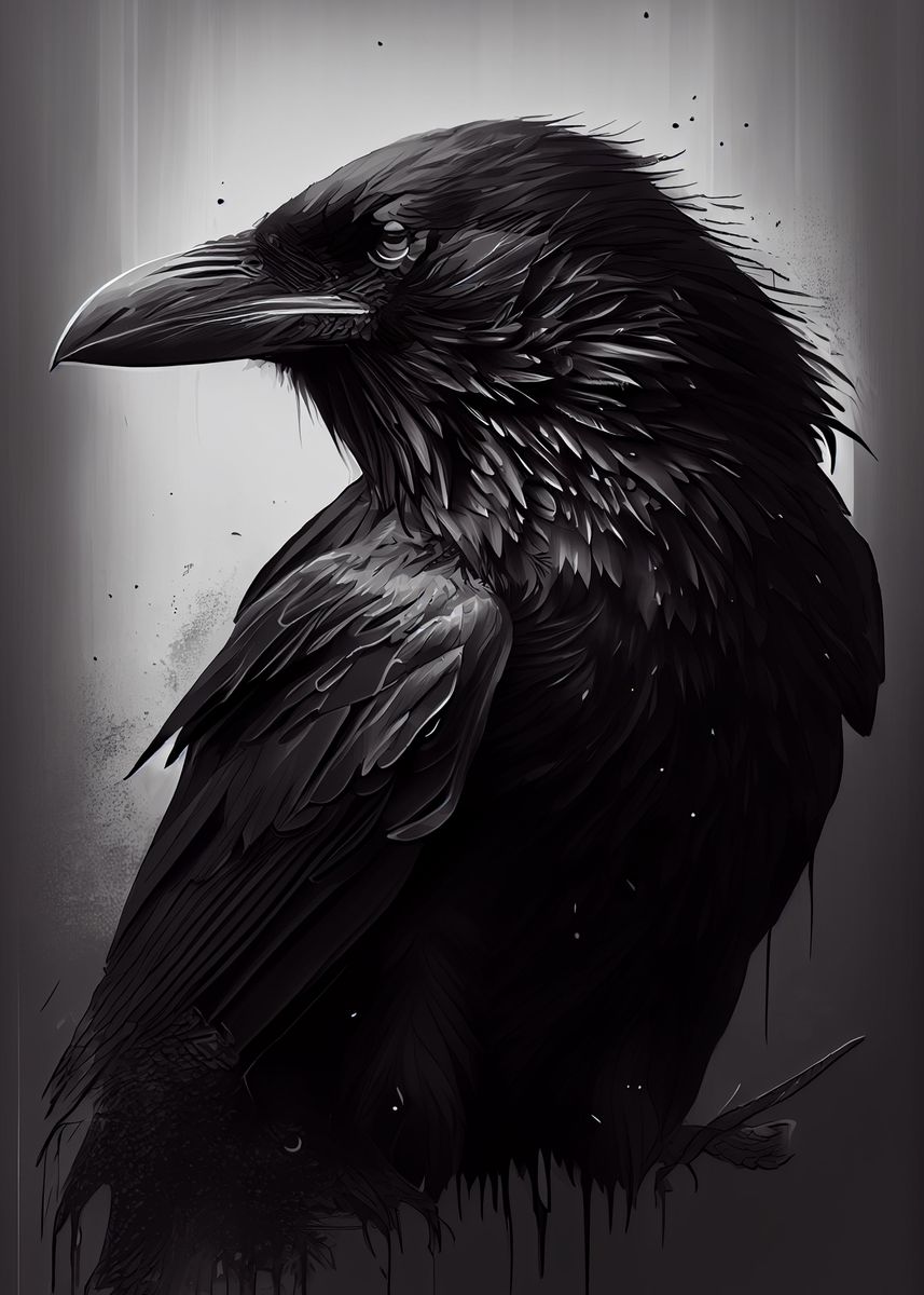 'Raven Portrait' Poster by DecoyDesign | Displate