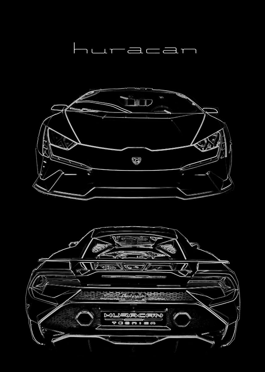 'Lamborghini huracan ' Poster by Meta David | Displate