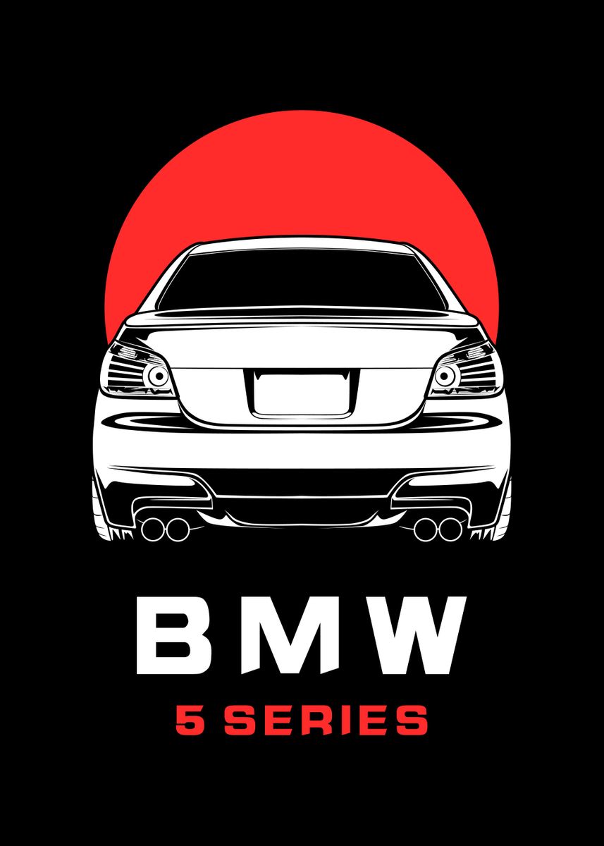 'BMW 5 Series E60' Poster, picture, metal print, paint by Faissal ...