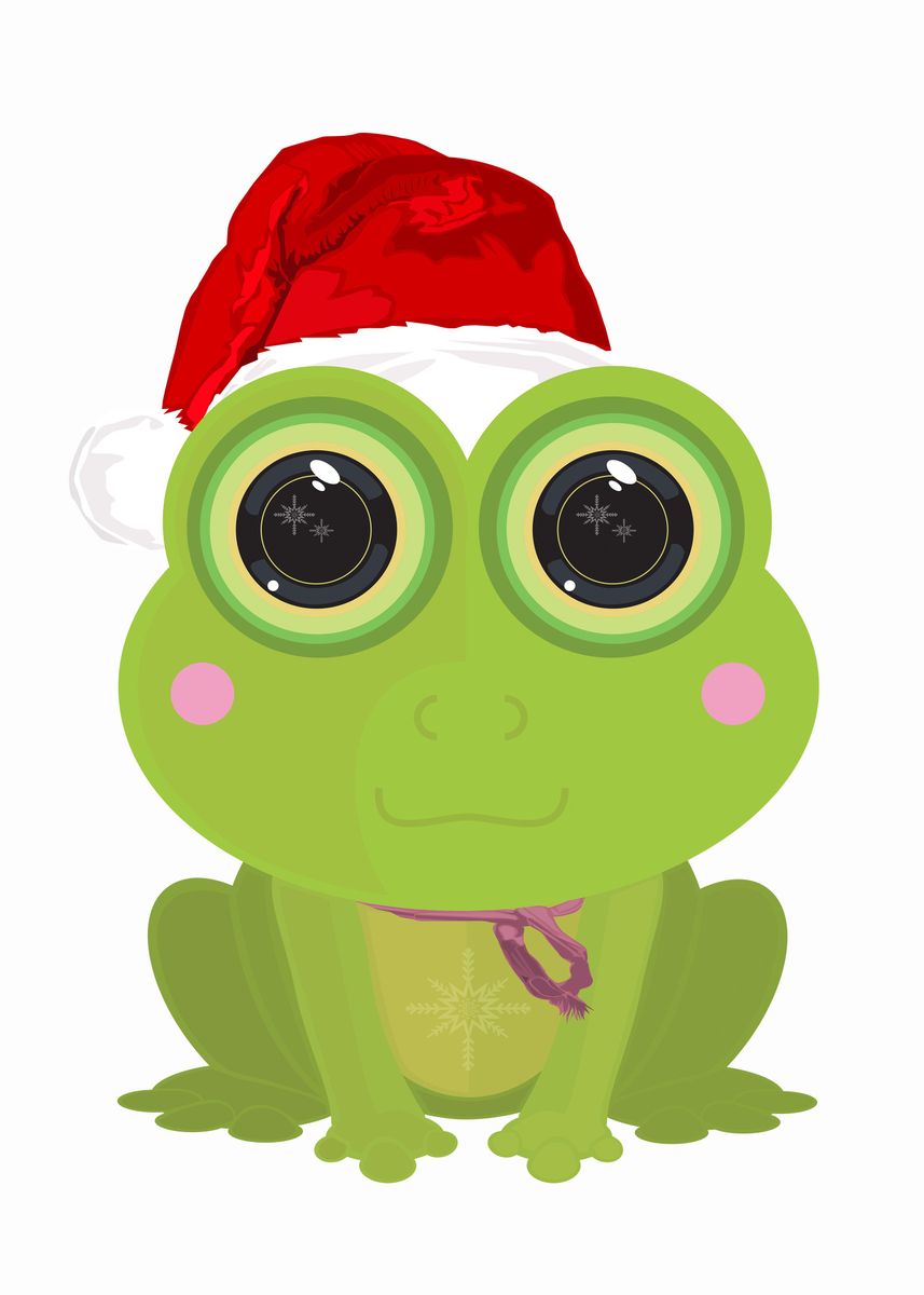 ‘Christmas Frog’ Poster by Adamzworld | Displate