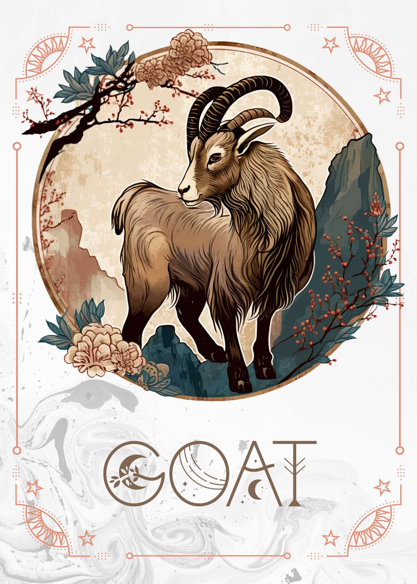 'Chinese Zodiac Goat' Poster, Picture, Metal Print, Paint By Stefan ...