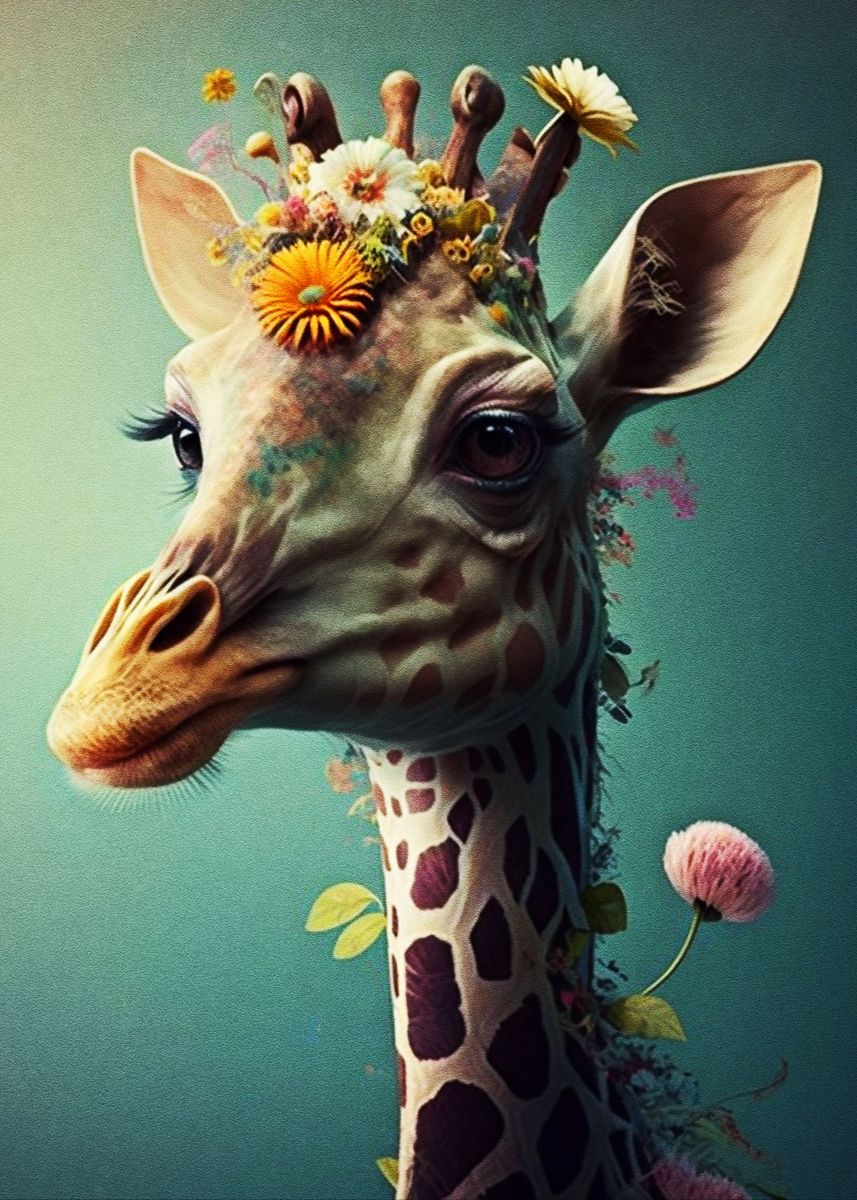 Giraffe Art Poster By Muh Asdar Displate 5397