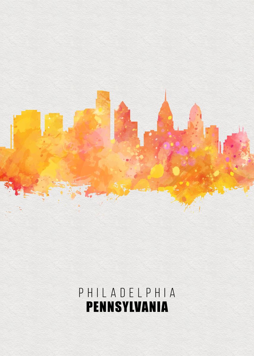 'Philadelphia Pennsylvania' Poster, Picture, Metal Print, Paint By ...