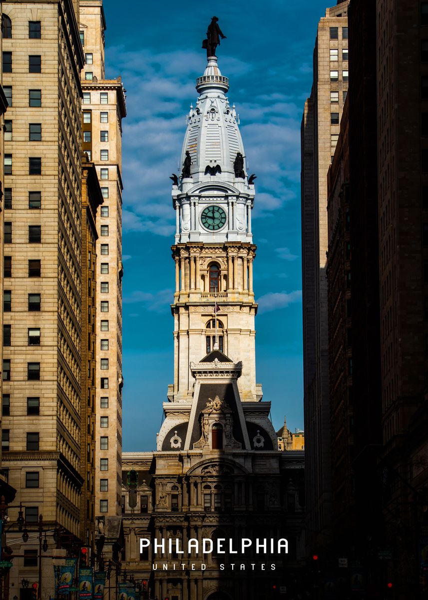 'Philadelphia ' Poster, picture, metal print, paint by Famous City ...
