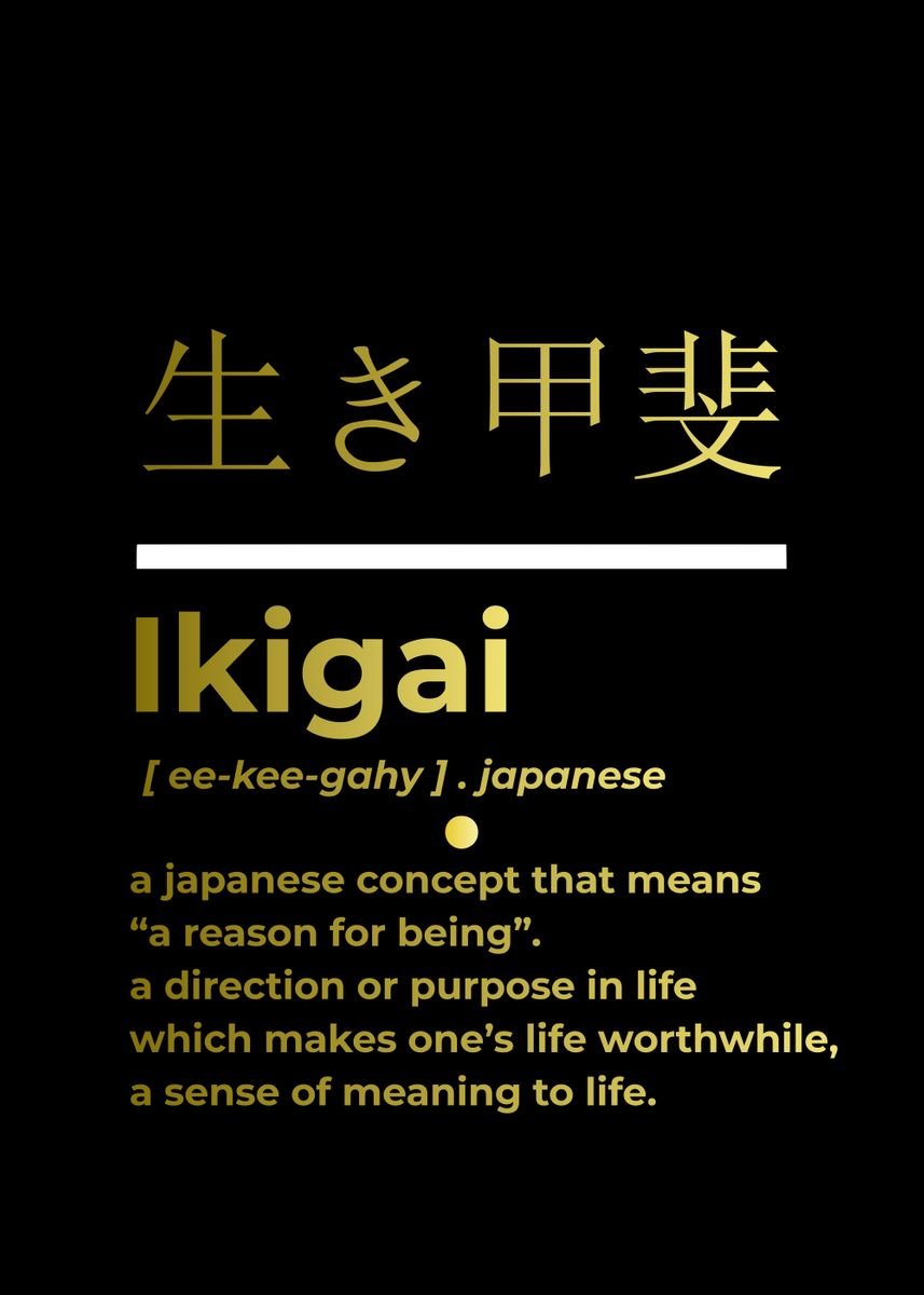 'Ikigai' Poster, picture, metal print, paint by Trending Music Retro ...