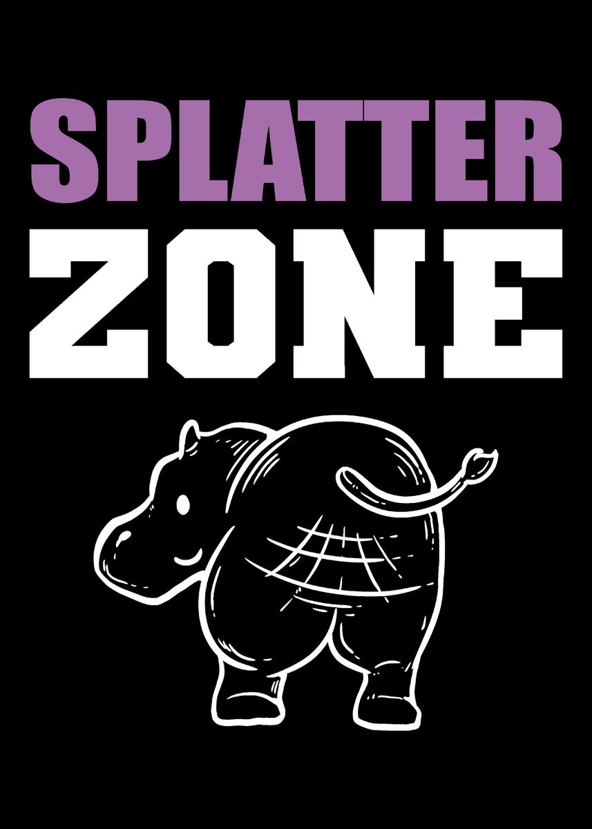 'Splatter Zone Animal Biolo' Poster, picture, metal print, paint by