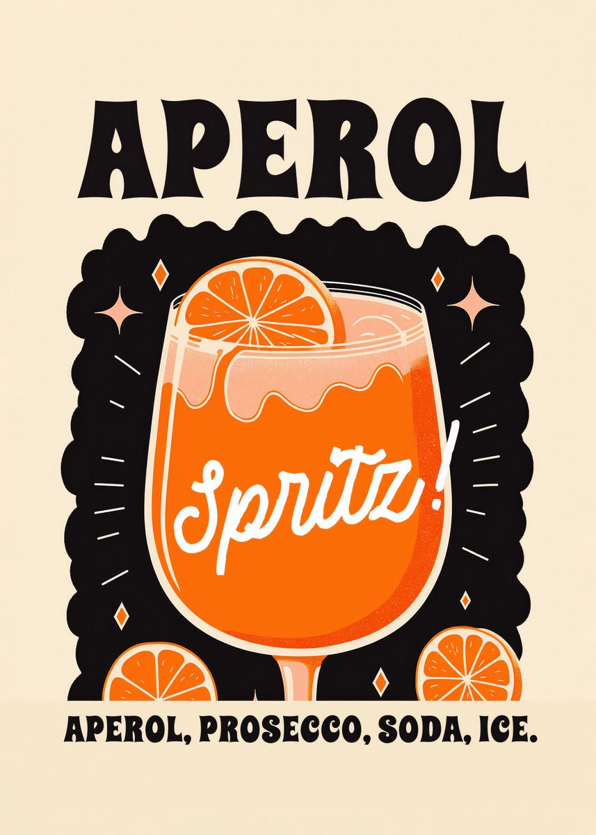 Aperol Spritz S Boho Art Poster Picture Metal Print Paint By Sipcircle Displate