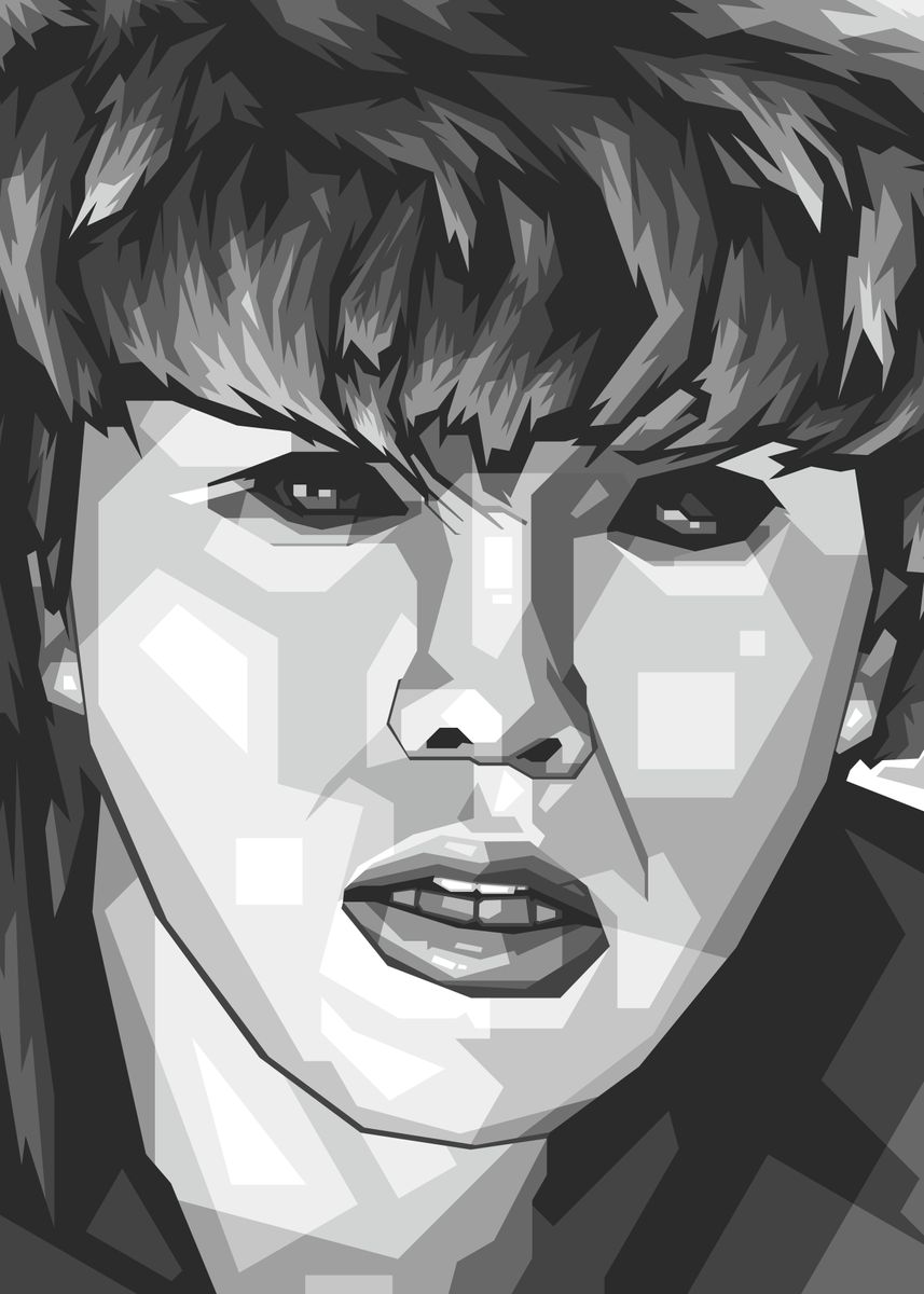 Korean Wpap Grayscale Poster Picture Metal Print Paint By Rizky