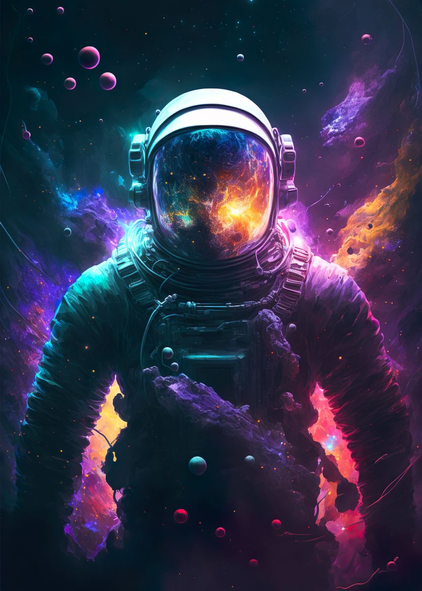 'Mystic Astronaut' Poster, picture, metal print, paint by AyrioArt ...