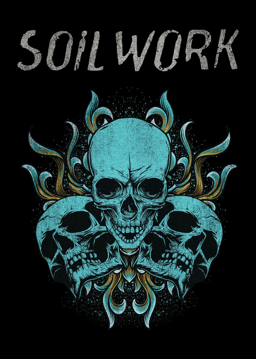 'Soilwork Crowd Skull' Poster, picture, metal print, paint by kirana ...