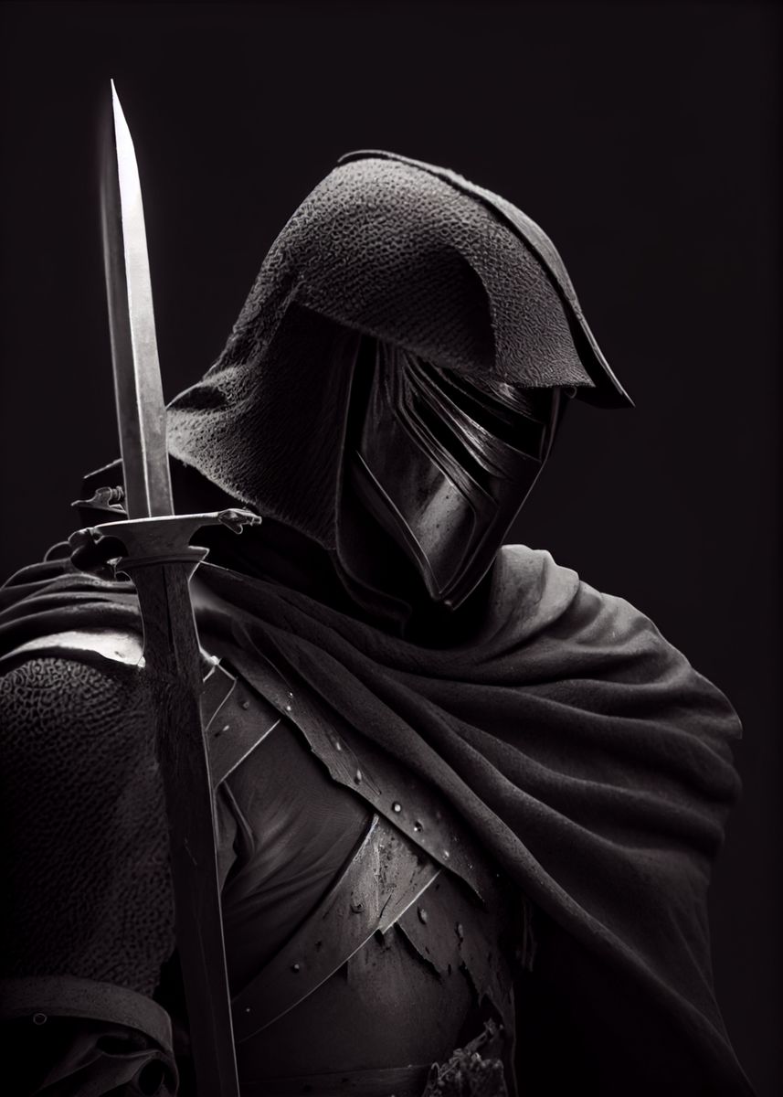 'Medieval Swordsman Warrior' Poster, picture, metal print, paint by ...