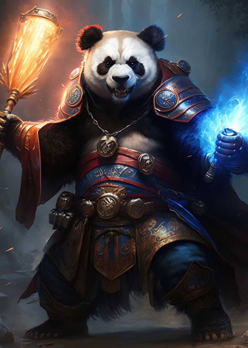 'the Mighty Warrior Panda' Poster By Bookster Studio 