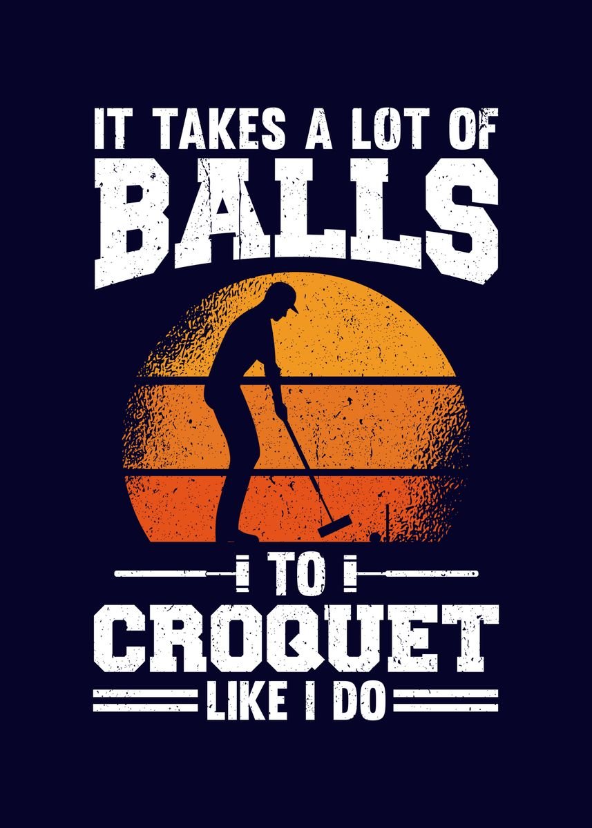 'Funny Croquet Game' Poster, picture, metal print, paint by MzumO