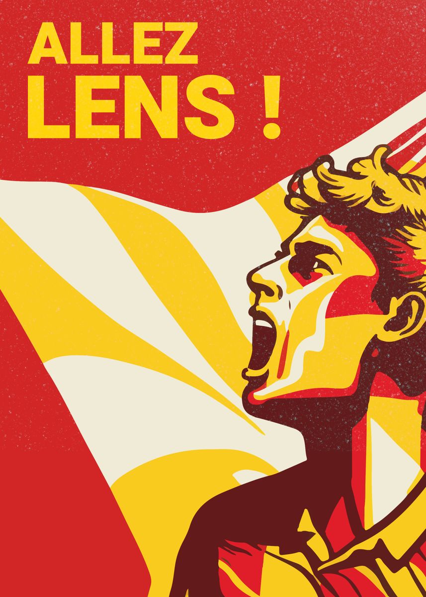 'Allez lens football fan' Poster, picture, metal print, paint by DIS