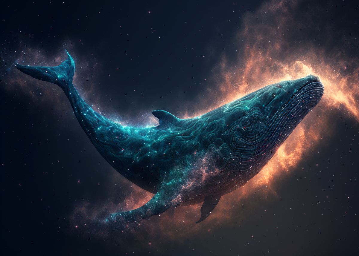 'Spirit Animal Whale' Poster by Jiri Hodecek | Displate