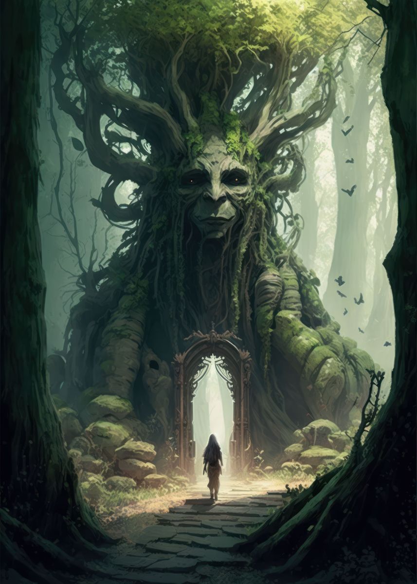  Fangorn Forest Poster Picture Metal Print Paint By Dario Berardi 