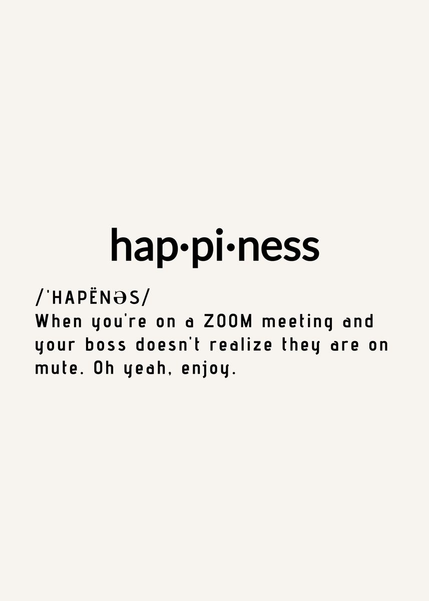 happiness-definition-poster-picture-metal-print-paint-by-1x-merch