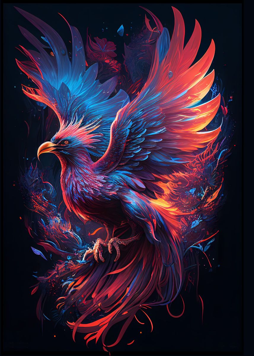  fantasy of phonix poster by noer thoif displate