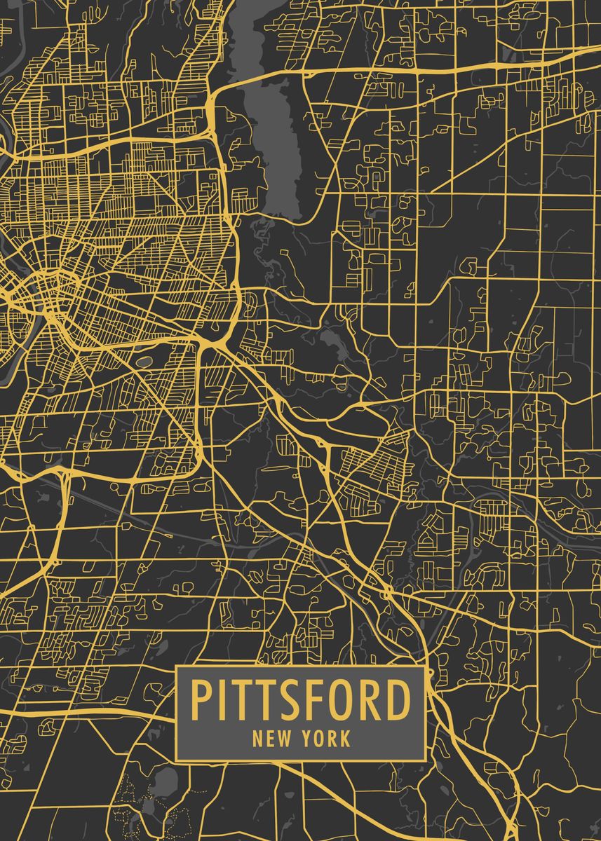 'Pittsford' Poster, picture, metal print, paint by Miracle Studio