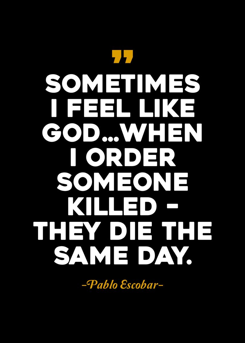 'pablo Escobar ' Poster, picture, metal print, paint by Sahlan | Displate
