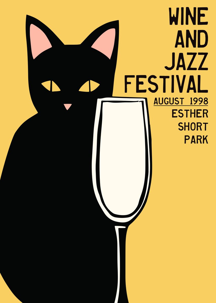 'Wine and Jazz Festival' Poster by BluePinkPanther Displate
