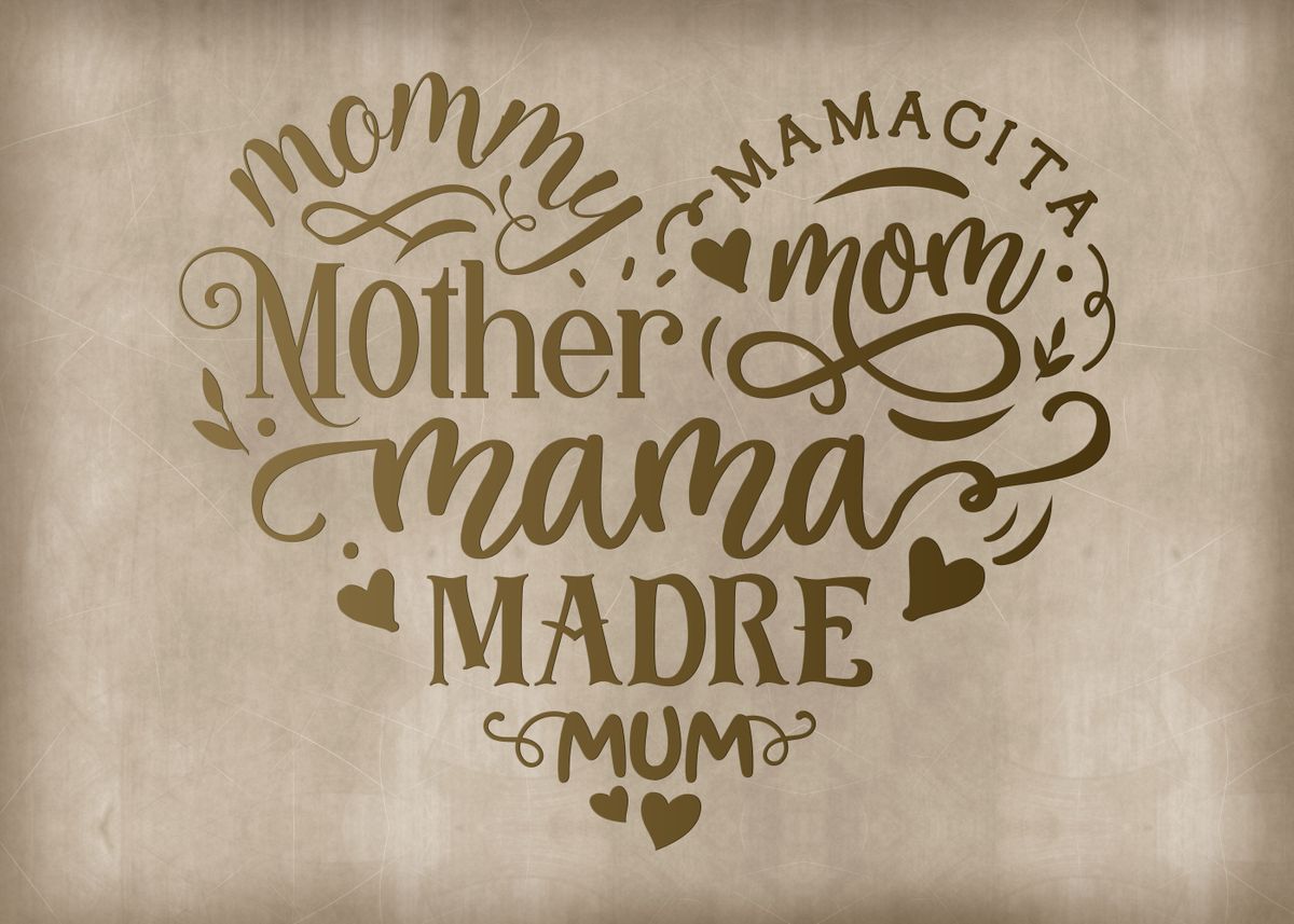 'Mother synonym' Poster by XandYart Displate