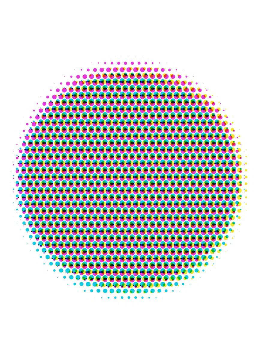 'Dot made of dots matrix bi' Poster, picture, metal print, paint by